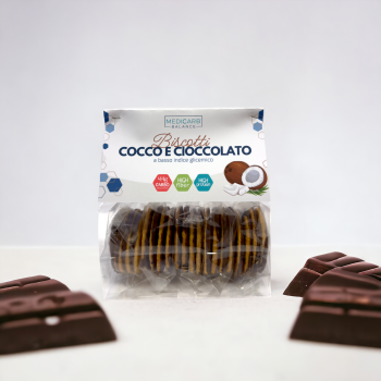 Biscotti proteici cocco e cioccolato
